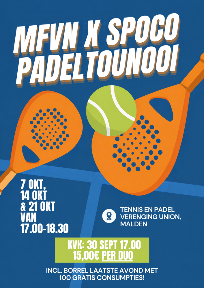 Start Sportcompetitie: Padeltoernooi